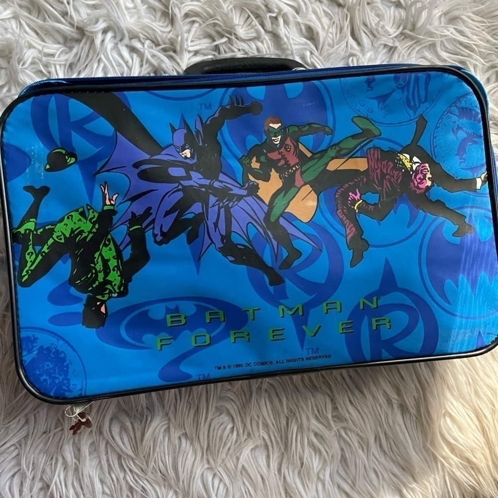 Vtg DC COMICS 1995 BATMAN FOREVER Luggage Suitcase